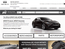 Tablet Screenshot of metroinfinitiparts.com